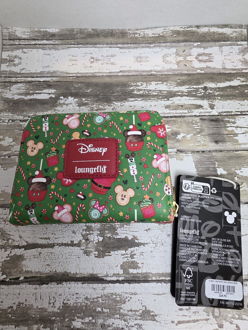 Disney X Loungefly Mickey Candy Apple Holiday Mini Wallet